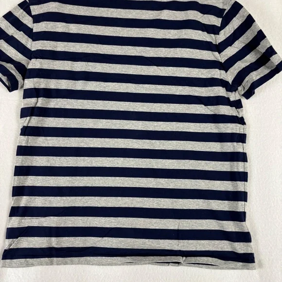 Polo Ralph Lauren, Striped T-Shirt, Gray and Dark Blue, Crew Neck, - Picture 8 of 11